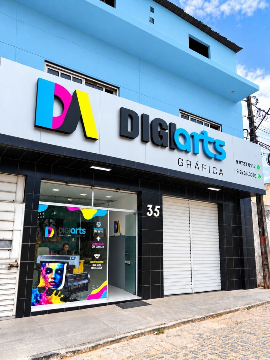Fachada da loja Digiarts Gráfica em Gravatá-PE
